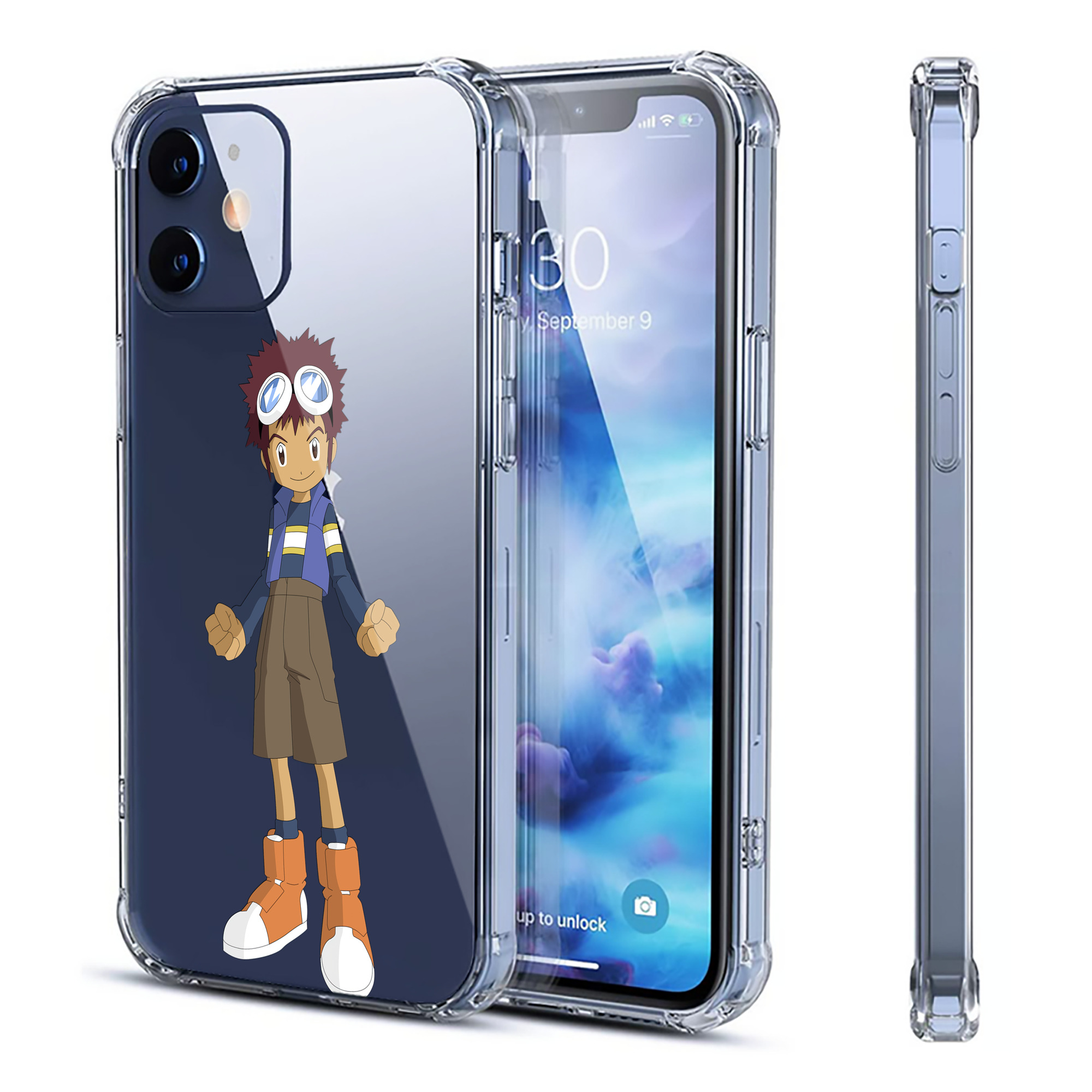 （画像用） Digimon デジタルモンスター/デジモン 【iPhone 12シリーズ対応】透明スマホケース（クリアソフトケース）